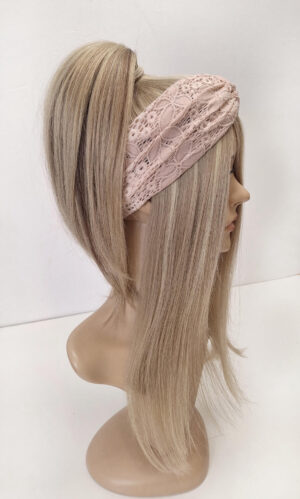 Einseitiges 360° Echthaarband + Pony (aschblond)